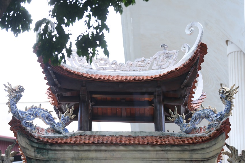 The gate resembles the entrance of a temple in Vietnamese architecture.